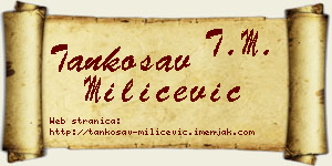 Tankosav Milićević vizit kartica